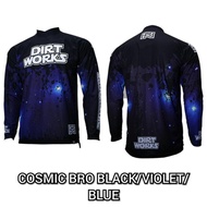 Jerseys Dirtworks COSMIC BRO Black Violet Blue - MTB Cycling Jersey