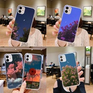 A-147 Moon and Flower Silicone TPU Case Compatible for Samsung Galaxy A6 J2 J5 J6 J7 J8 J4 Pro Prime Core Plus Cover Soft