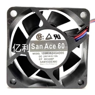 Sanyo 109R0624G4D05 6CM 6025 24V 0.13A Cooling Fan