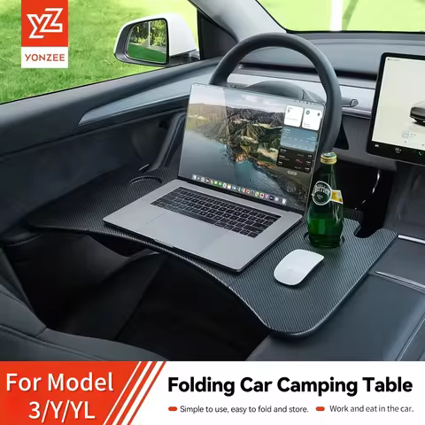 YZ Table Desk For Tesla Model 3/Y/YL Highland Juniper 2021-2026 Car Steering Wheel Laptop Tray Food 