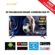 ACEON 43" inch FRAMELESS FULL HD LED Smart Android TV | Free Wall Mount Bracket Andriod 11