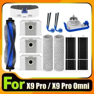 For ECOVACS X9 PRO OMNI / X9 PRO Vacuum Cleaner Main Roller Mop Cloth Side Brush Dust Bag HEPA Filte