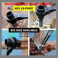 Big size dual ratchet 50 x 55 mm 12 point scaffold inv R SCAFFOLDING RATCHET SPANNER WRENCH SOCKET W