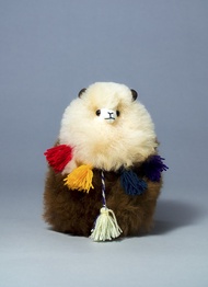 ST.MALO秘魯工匠手工原生羊駝毛裝飾羊駝家飾娃娃/ 18cm/ 奶茶