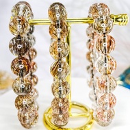 【無盡迴圈】冰透收藏級黑金超七 水晶手鍊手串 / 可挑款