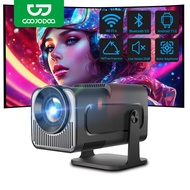 GOJODOQ Android 11.0 Projector | Automatic Keystone Correction | Dual WiFi 6 Bluetooth 5.0 | Mini Si