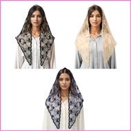 Royal Lace Veil Scarf for Lady Women Catholic Church Mantilla Lace Veil Party Supply