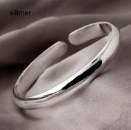 925 Sterling Silver Bangle Bracelet Fashion Simple Style Bangles Jewelry For Women