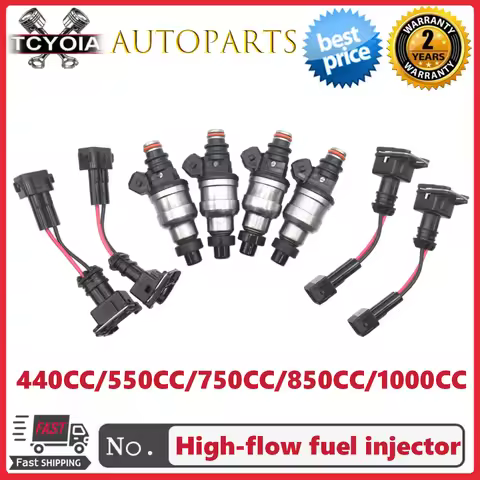 4pcs High-Flow Fuel Injectors 440CC/550CC/750CC/850CC/1000CC Fuel Injector For Honda D16 D18 B16 B18