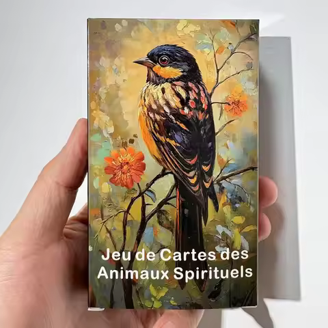 French Oracle Deck, Spirit Animals Oracle Cards, Animals Message Oracle Deck, French Tarot Deck, 12x