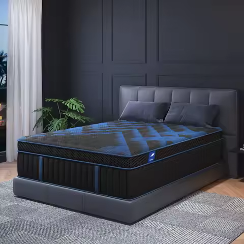 12Inch Twin Full Queen King Mattress in A Box, Hybrid Memory Mattresses Euro Top Medium Firm for Bac