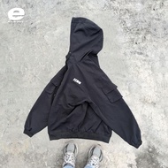 FCMM waterproof halfzip woven hoodie black