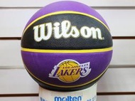 (布丁體育)Wilson NBA 隊徽系列 21 湖人隊 橡膠 籃球(7號尺寸) 湖人
