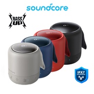 [Clearance 100%New] Soundcore by Anker Mini 3 Bluetooth Speaker BassUp PartyCast Technology USB-C Waterproof IPX7(A3119)
