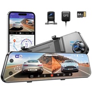 A Z D OME Rearview Mirror Driving Recorder PG 1 7 Front Double-Headed Reflection Video W I F Interco