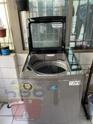 超音波洗淨技術《台南586家電館》台灣三洋 15KG 變頻直立式洗衣機 【SW-15DAG時尚灰】觸控式面板