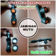 MATA Nozzle sprayer sprayer sprayer fog 2 holes eye 1