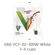 HARIO V60 Paper Coffee Filters 01/02/03｜White & Brown｜40–100 Sheets｜Made in Japan｜FSC Certified