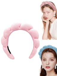 1入組扭結海綿頭帶，適用於高捲髮&amp;SPA，洗臉&amp;化妝&amp;髮飾之用