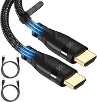 CABLEDECONN 8K HDMI 2.1 Cable, Ultra 48Gbps High Speed 4K@120Hz 8K@60Hz, Braided HDMI Cord Dynamic HDR, DTS:X, 2K, 3D, eARC Compatible Dual Monitor, PS5, PS4, Xbox One, Fire TV (3ft/2pack)