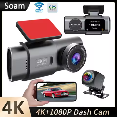 Dash Cam UHD 4K+1080P Dual Lens Car Recorders With WiFi HD IR Night Vision Camcorder G-Sensor Car DV