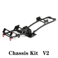 Carbon Fiber LCG Chassis Kit Frame Rail Gearbox for 1/10 RC Crawler