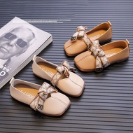 Fashion Girls Leather shoes Bow-knot Princess Shoes Dance Party Shoes  Kids Soft Rubbe Flat Shoes