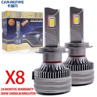 Strong Canbus 2Pcs X8 H11 Led Car Headlight No Radio Interference 200W 20000LM H1 H4 H7 H8 H11 9005 