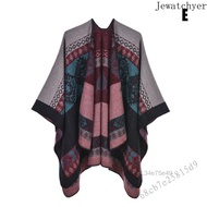 2021 ฤดูหนาวฤดูหนาว Poncho Capes Women Classic Shawl Wrap JS-032-Th