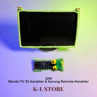 2IN1 TV Headband 32 Characters & Cute Character Remote Cover