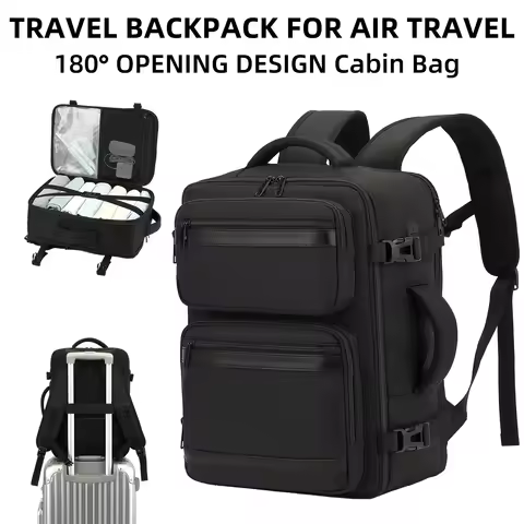 EZUOLA Large-Capacity Travel Backpack 24L Unisex 14-15.6 Inch Laptop Compartment Hiking Backpack wit