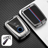 for BMW i3 i8 Key Fob Cover with Keychain Key Ring, Premium Soft TPU Full Protector Smart 4 Buttons 
