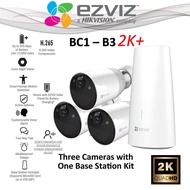 EZVIZ BC1 B2/B3 2K+ 4MP Wireless WIFI Battery-Powered Camera Kit with Base