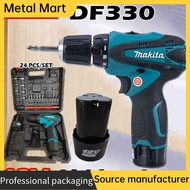 Metal Mart Makita 12V DF300 Li-on Battery Hand Drill Cordless Set Car Cordless Drill Rechargeable Electric Screwdriver Drill