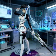 Girls Frontline Ke Lukai HK416 Mecha Girl Ornaments Full Coating Blue Hair Sniper Ornaments