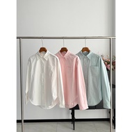 ARKET Women's Clothing 2026 Spring Women's Top Pure Cotton Loose Buttons Long Sleeves Simple Fresh P