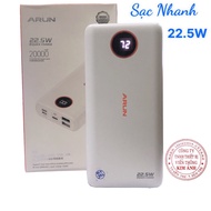 Pin Sạc Dự Phòng Arun FC20P 20000 mAh (PD22.5W QC3.0) Sạc Nhanh 2 Chiều Type C Hàng chính hãng