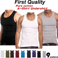 9 Colors Men Tank Top White Pure Cotton Wife Beater A-Shirt Undershirt Ribbed Size:M-XXL