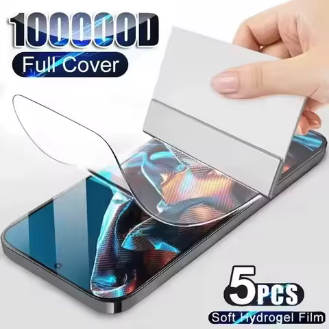 1-5Pcs Full Cover Hydrogel Film For Xiaomi M6 M5s M5 M4 M3 F6 F5 F3 Pro Poco X5 X6 X4 X3 Pro C3 C65 