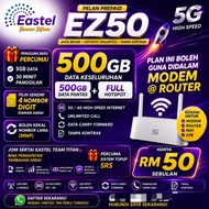(SALE 5G) Eastel 5G 500GB Unlimited Call & Full Hotspot+Free App Topup, Free ID+Free Web+Group Suppo