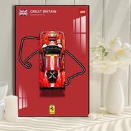 ✿Original✿Lego Wall-mounted Photo Frame Ferrari 488 Wall-mounted Display Frame Building Block Car Ba