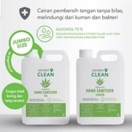 Secret Clean Hand Sanitizer GEL dan LIQUID 5 Liter