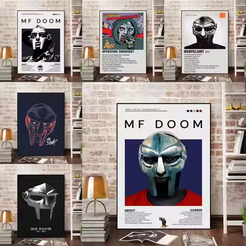 MF Doom Comic Album Poster Decorative Painting for Bedroom Decoration Paintings on the Wall Decor Ho
