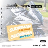 Sudirman Raceway Sticker Orange Blue Model - Code 10246