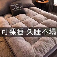 queen foldable mattress foldable mattress single Thickened Lamb Fleece Mattress Upholstery Household Tatami Dormitory Single Student Dormitory Bed Sponge Bed Mattress Quilt