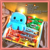 [HANA_B] SURPRISE GIFT BOX OCTOPUS CHOCOLATE + FREE GIFT FOR HAPPY BIRTHDAY HAPPY GRADUATION DAY HAP