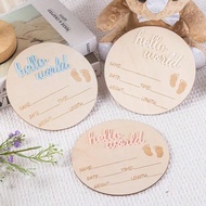 1pc Wooden Milestone Measuring Station, Growth & Pregnancy Record Card, Photography Prop, Birth Date