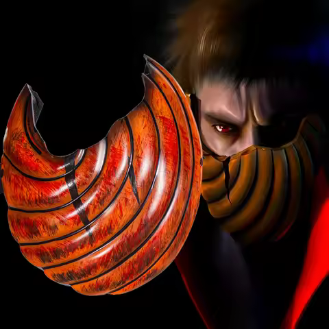 Archi Handwork Anime Tobi Broken Mask Face Vizard Masquerade Halloween Cosplay