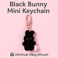 [ARTBOX] Tiny Friends Mini Keyring | Black Rabbit | Soft Plush Toy Charm