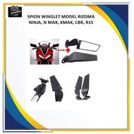 Rizoma NINJA R 15 V3 V6 R6 YZF R1 R3 R25 KTM RC XMAX NMAX MODEL WINGLET MIRROR (56)